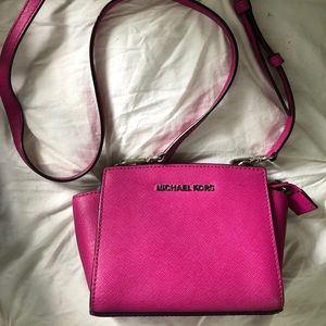 Mini pink MK crossbody purse